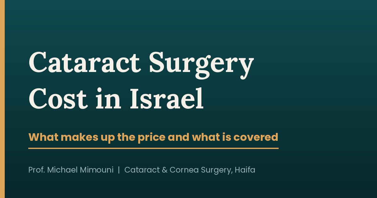 Cataract Surgery Cost — What Makes Up the Price and What Is Covered